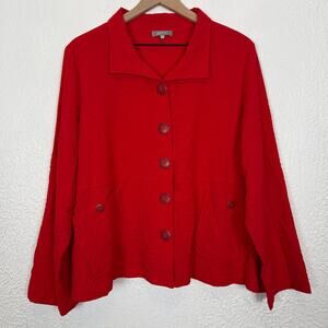 Habitat Crinkle Crepe Solid Easy Swing Jacket Size XL